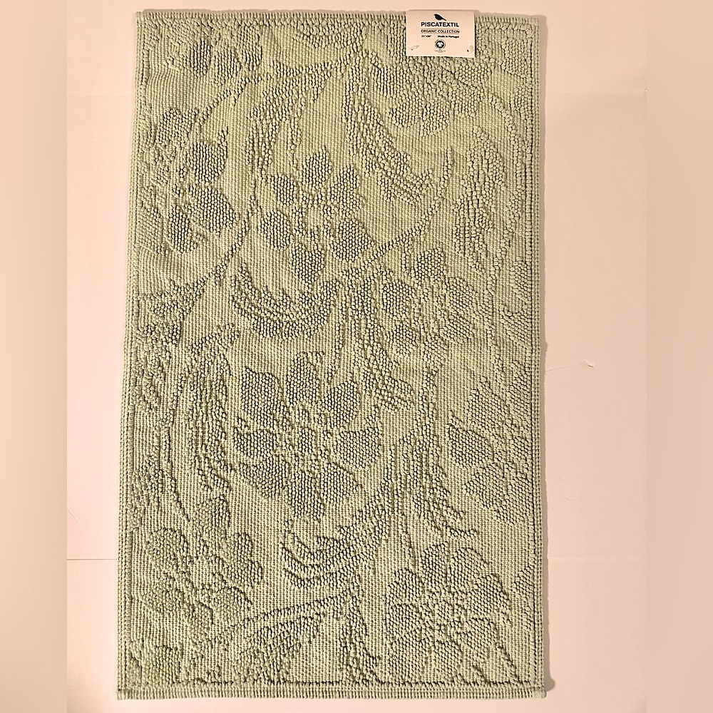 🎁Piscatextil Organic Collection Bath Mat - 21” x 34” - Begona - Green
